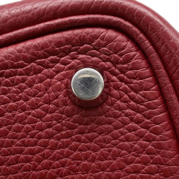 HERMES Picotin Lock Size PM Taurillon Clemence Rouge Grenat - Picture 9 of 13